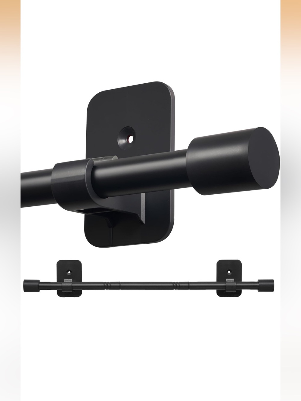 New Open Box Black Curtain Rods No Drilling for Windows 28 to 48 Inch, 5/8" Adju
